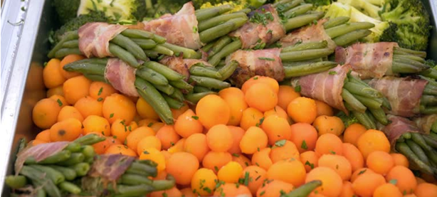 Warme groenten bij het koud-warm buffet van Kimenoli